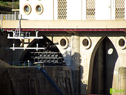 Pormenor da saída das turbinas, vista sul